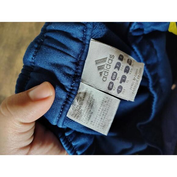 Adidas Navy Blue Red Stripe Spain Flag Sweat Pants zipper ankle Mens XL - Picture 3 of 9